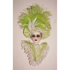 Unique Creations Limited Edition Lady Doll Bust Face Mask Wall Hanging Decor   253764345852